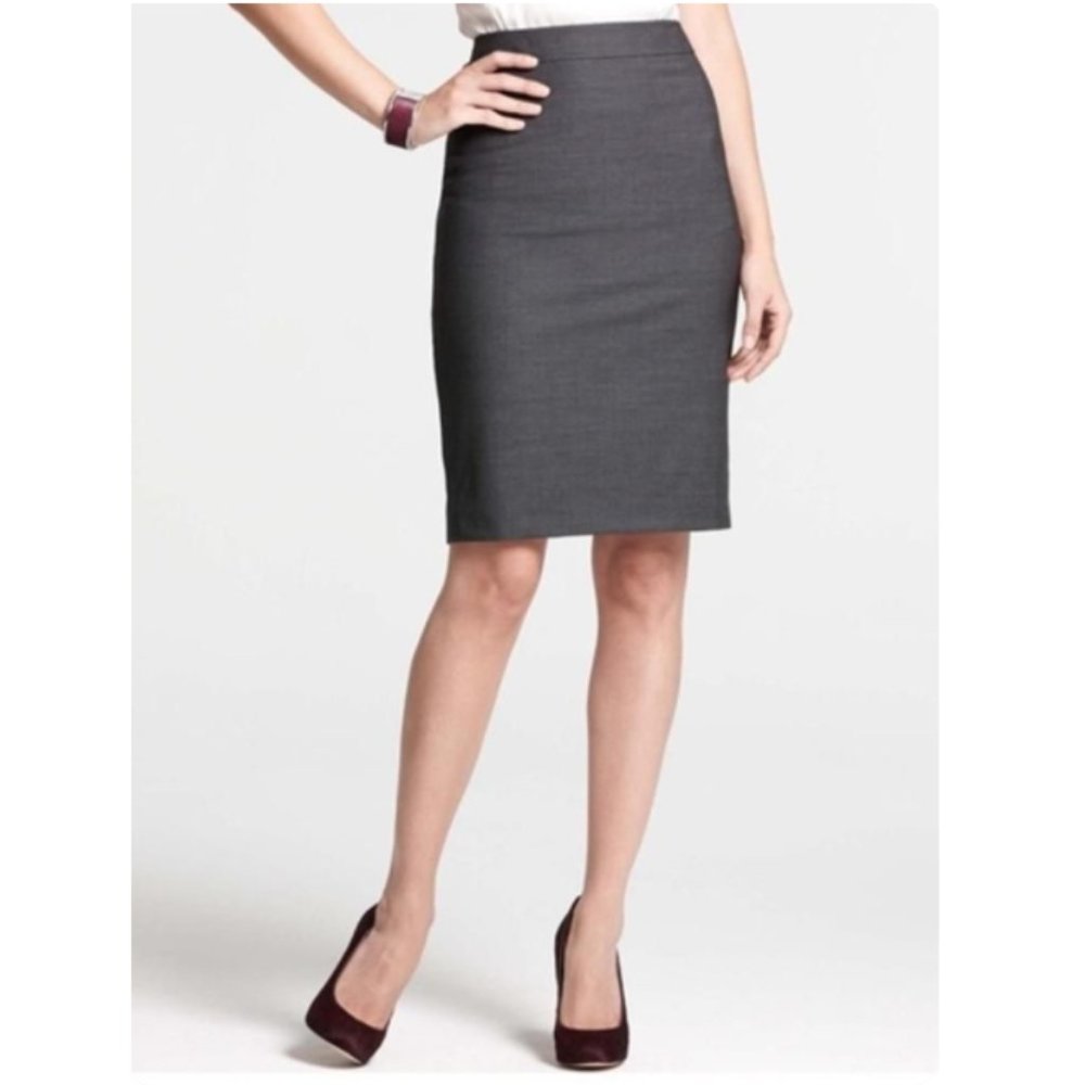 Ann Taylor Gray Pencil Skirt
